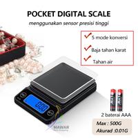 Gambar Timbangan Elektronik Digital Portabel 500g × 0.01g Cocok untuk menimbang perhiasan dan emas - 500g/0.01g-battery dari Mawar Best Shopping Kab. Tangerang 1 Tokopedia
