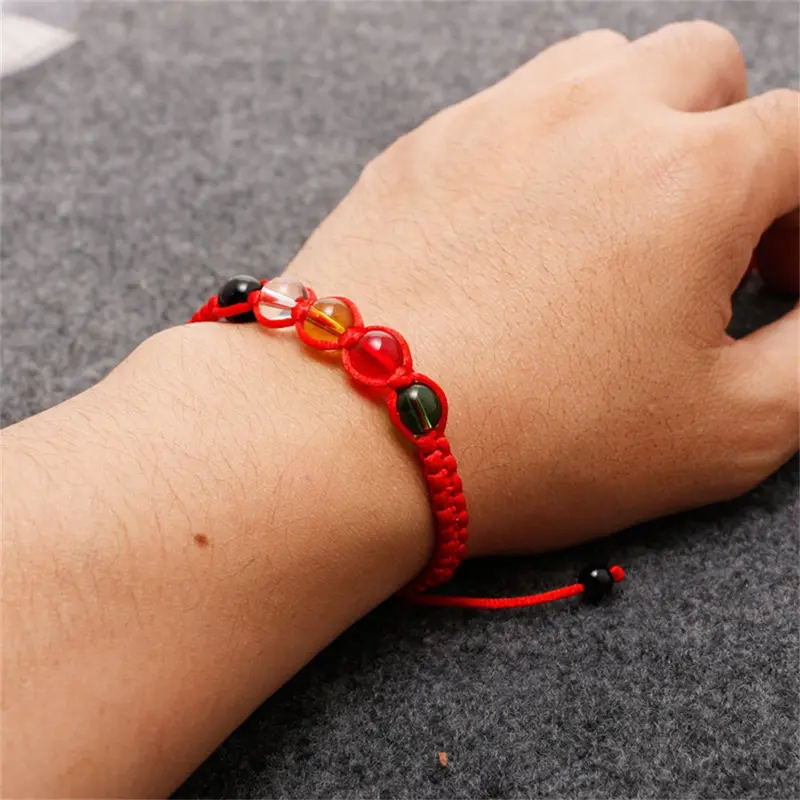 Vòng Tay Hạt Pha Lê Dây Thừng Buộc Thủ Công Phong Cách Boho, Dành Cho Phụ Nữ Và Trẻ Em Gái, Có Thể Điều Chỉnh, Vòng Tay Đính Cườm, Đồ Trang Sức Tay, Quà Tặng Bạn Bè, Hàng Mới Về 4