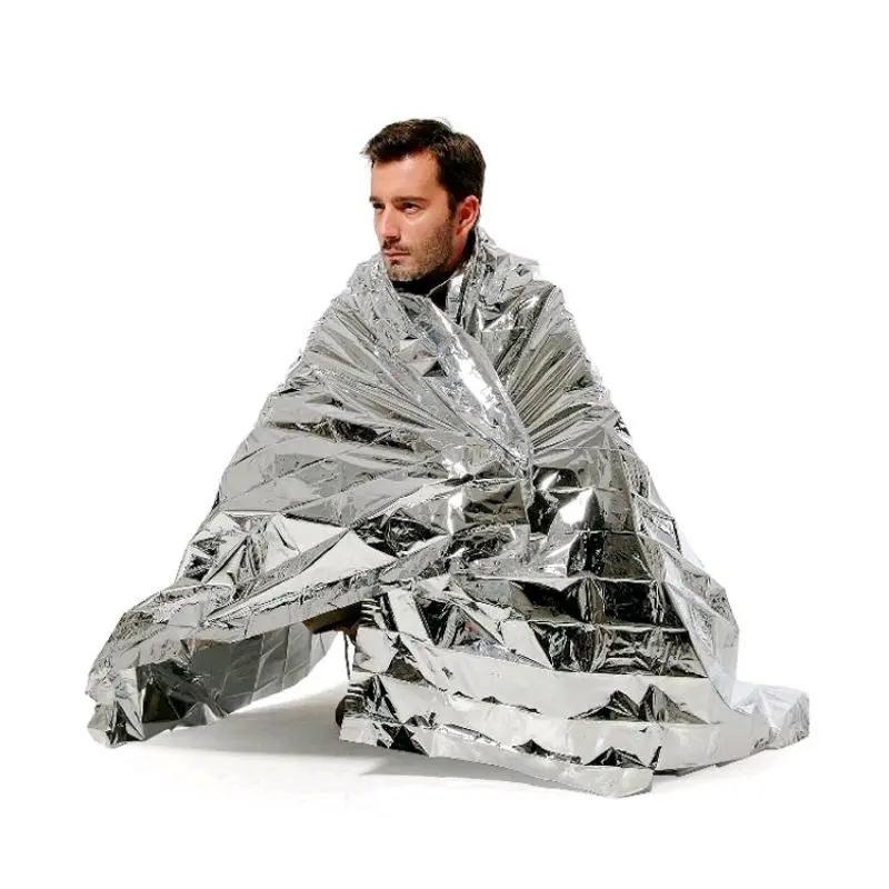 Taffsport Emergency blanket 130X210 cm - selimut darurat silver SL03-001