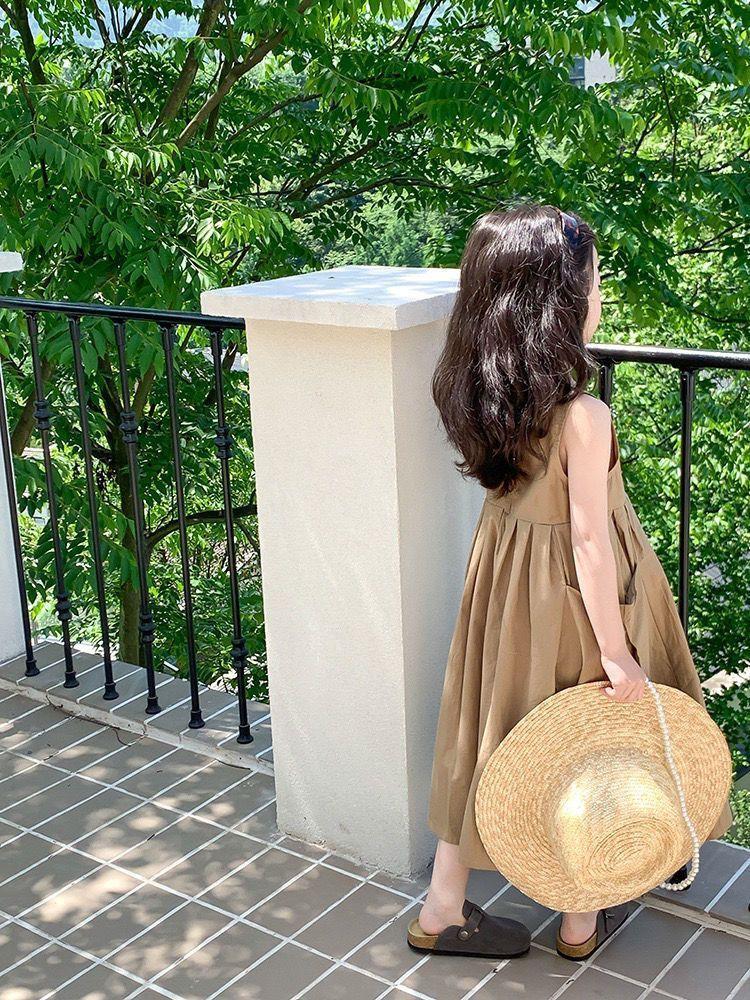 Product Introduction of [Store Hot Sale] Girls Dress 2025 Summer New Sleeveless Princess Girl Children Korean Style Minimalist Vest Skirt Dopamine 37