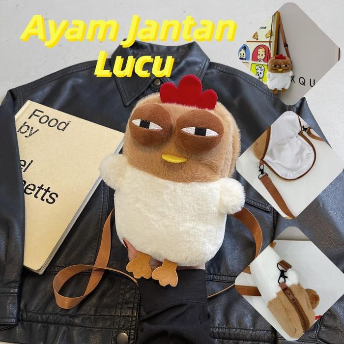 Gambar Ayam Jantan Lucu / Tas Selempang Kartun Ayam Clucking Baru / Tas Bahu / Tas Selempang Aksesori Ponsel / Tas Genggam Boneka Baru / Beragam Kegunaan dari Vixplorn MALL Kab. Tangerang Tokopedia