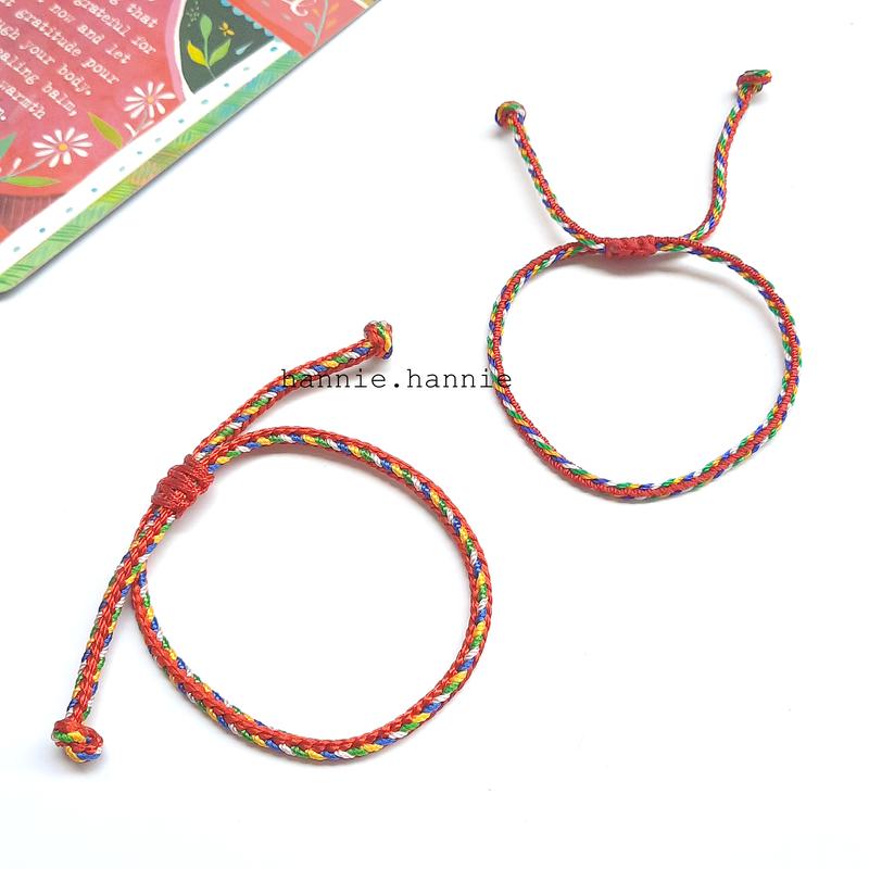 Vòng tay chỉ ngũ sắc may mắn đeo tay nam nữ - Lucky Bracelet handmade