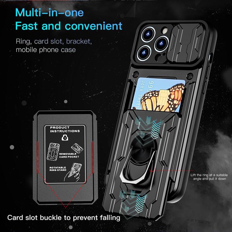 Product Introduction of Shockproof Heavy Hard Case with Metal Stand and Card Slots for POCO X6 Pro X5 Pro F5 Pro X4 Pro X4 GT X3 Pro M6 Pro F4 C65 7