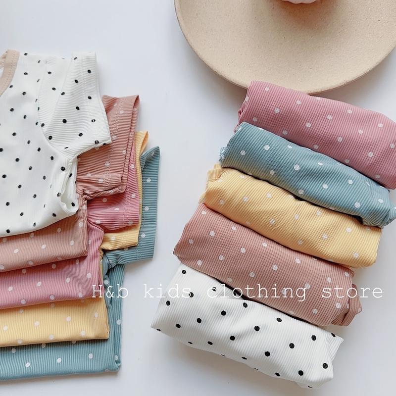 Bộ tăm lạnh chấm bi cho bé gái 5