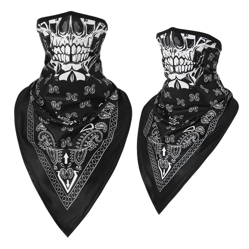Skull Pattern Face Mask, 1 Count Breathable Neck Gaiter, Boho Style Sports Face Cover for Cycling Motorcycle Fishing Hiking 7