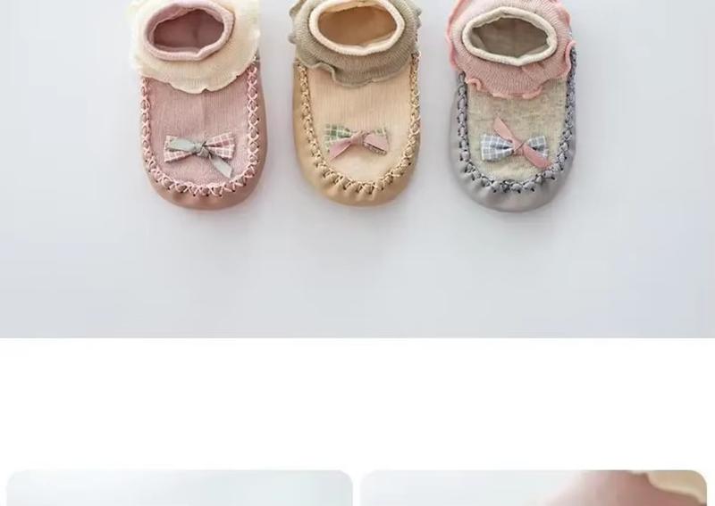 Product Introduction of Kasut dan Stokin Bayi Baru Lahir, Model Musim Luruh dan Musim Sejuk, Bahan Kapas, Stokin Bayi Perempuan, Rekaan Ikatan bentuk rama-rama Kartun, Tidak licin, Sesuai untuk Kanak-kanak, Termasuk Stokin Baby 10