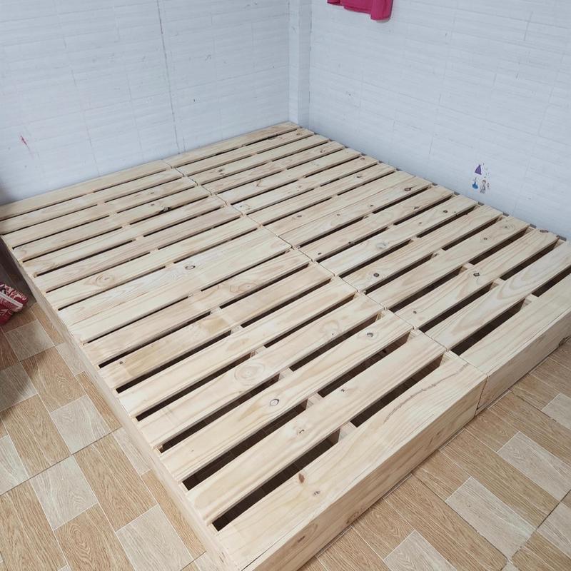 Giường pallet gỗ thông cao cấp