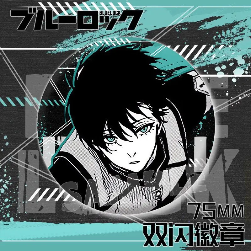 BlueLock badge Double Flash Anime & Comic Peripheral Isagi Yoichi Bachira Meguru badge