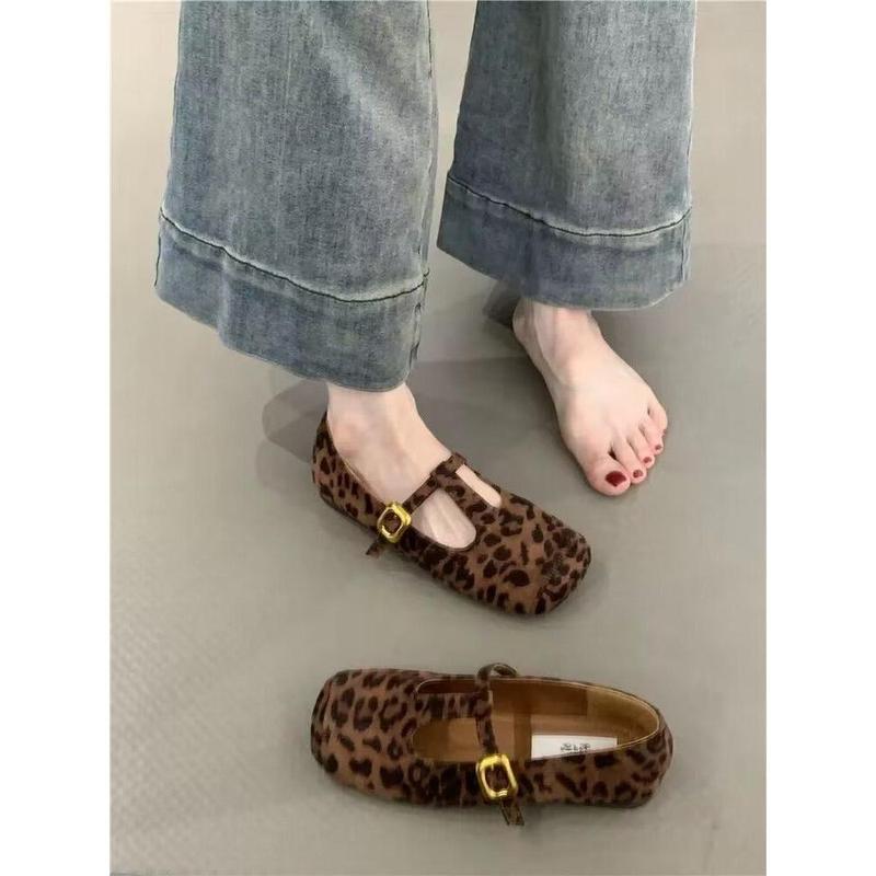 Giày Mary Jane, Phong Cách Cổ Điển Kiểu Pháp, Màu Đỏ, Giày Múa Ba Lê Đế Bằng, Dành Cho Nữ, Phong Cách Trung Quốc Mới Mùa Thu 2024, Giày Cao Gót, Giày Bà 4