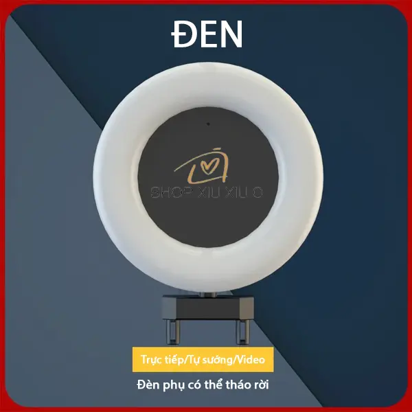 Đèn lấp đầy ánh sáng giá đỡ điện thoại di động phụ kiện đèn làm đẹp có thể sạc lại ba màu chuyển đổi xoay 360° ảnh Selfie Phone 1