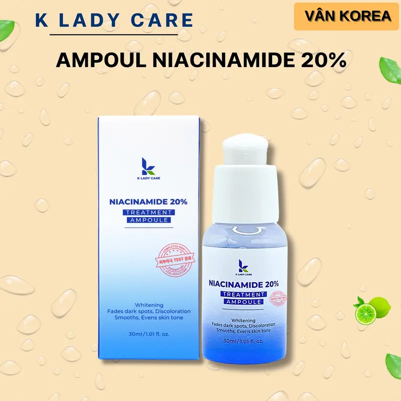 T21. Ampoule Niacinamide 20% K Lady Care ( Chai 30ml ) – Dưỡng Ẩm, Làm Sáng Da, Hỗ Trợ Phục Hồi Da - Skincare, Làm Đẹp Da Serum 0
