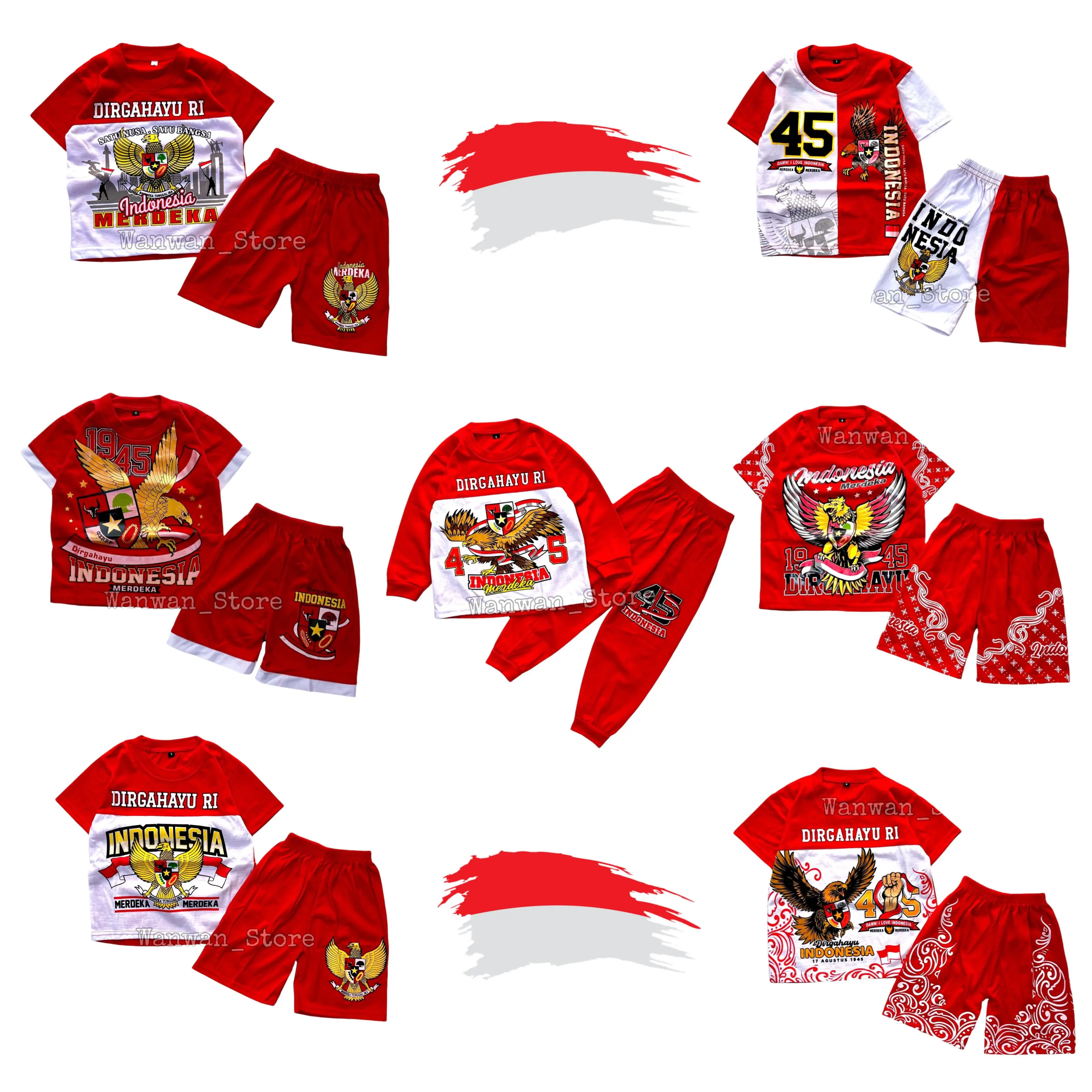 Baju Setelan Garuda Merah Putih 17 Agustus Kemerdekaan Indonesia