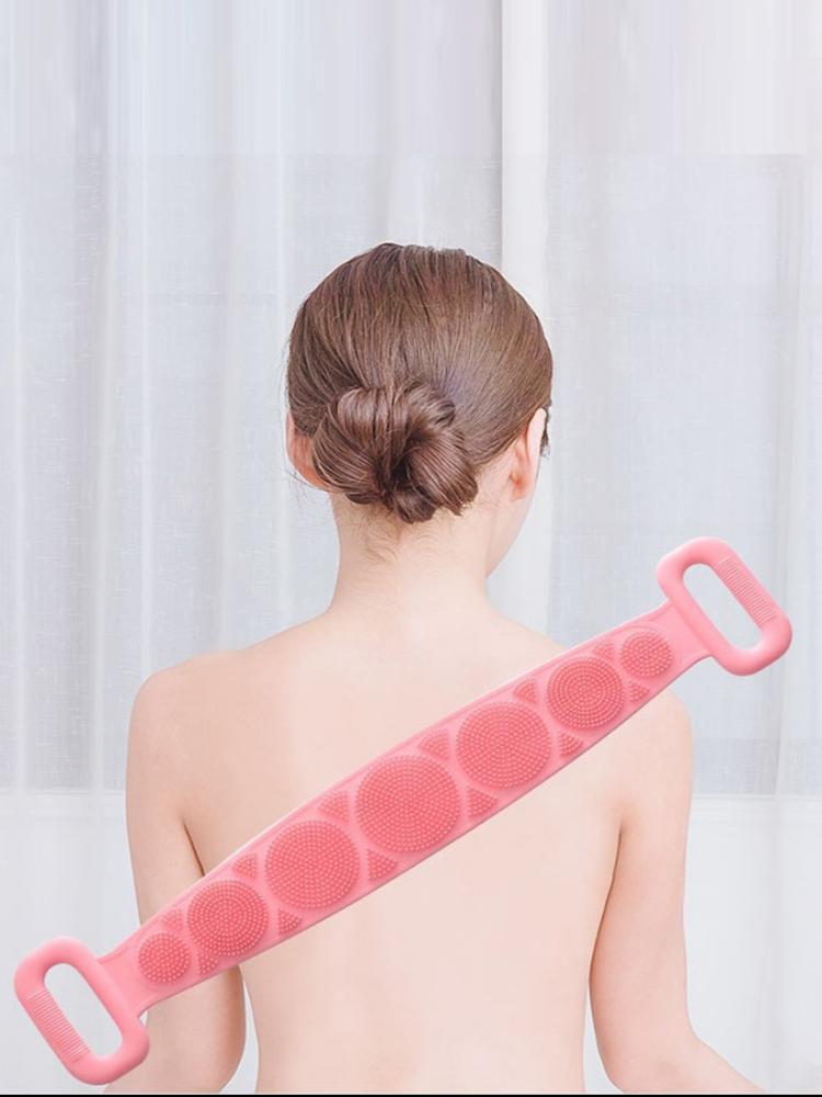 Product Introduction of Body Silicone Brush Scrub Body Exfoliating Sponge Brush Bathroom Shower Back Brush Bath Scrub Clean Tool Stain Removal Bath Belt 23