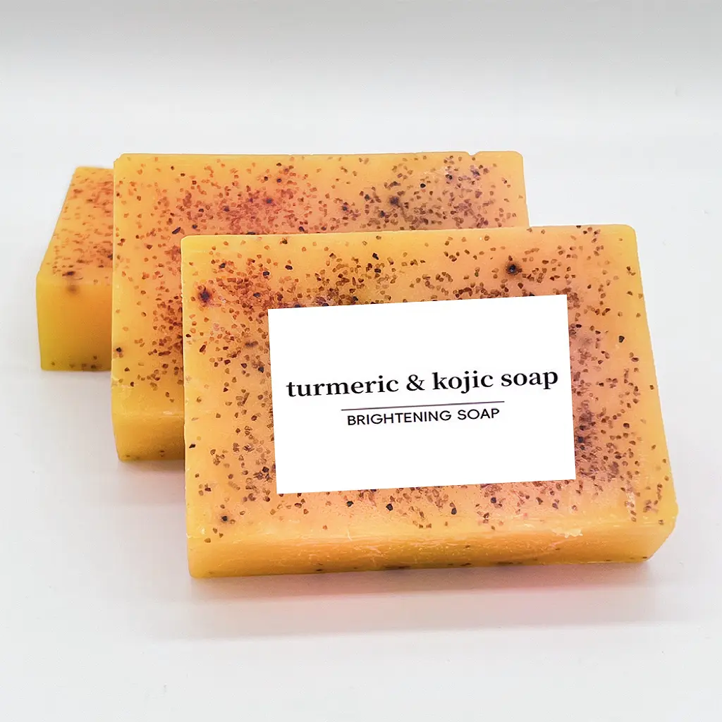 100g turmeric&kojic acid soap body care bath lemon soap hand soap with foam net