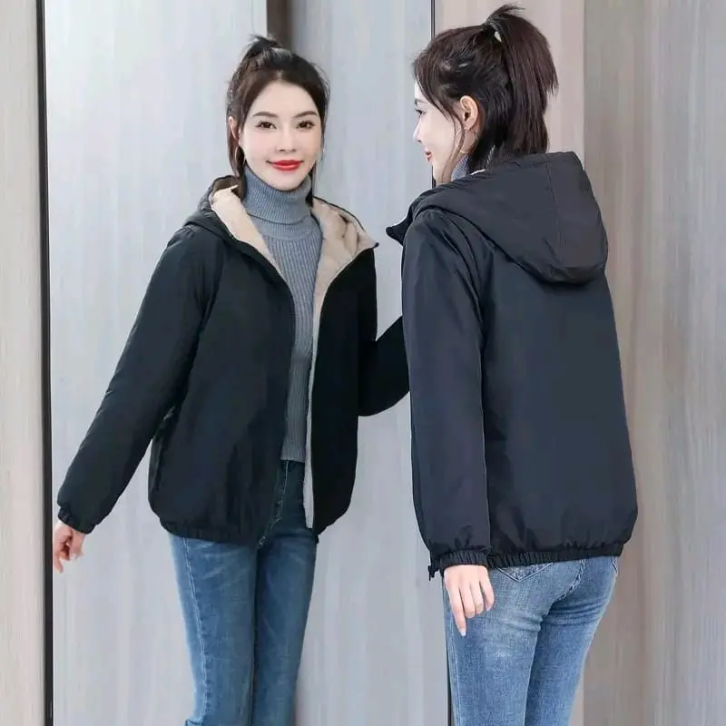 jaket winter wanita lapis bulu Musim dingin 3