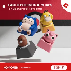Keycap Mechanical Keyboard Pokemon Kanto Snorlax Psyduck Jigglypuff Diglett Custom Artisan (73)