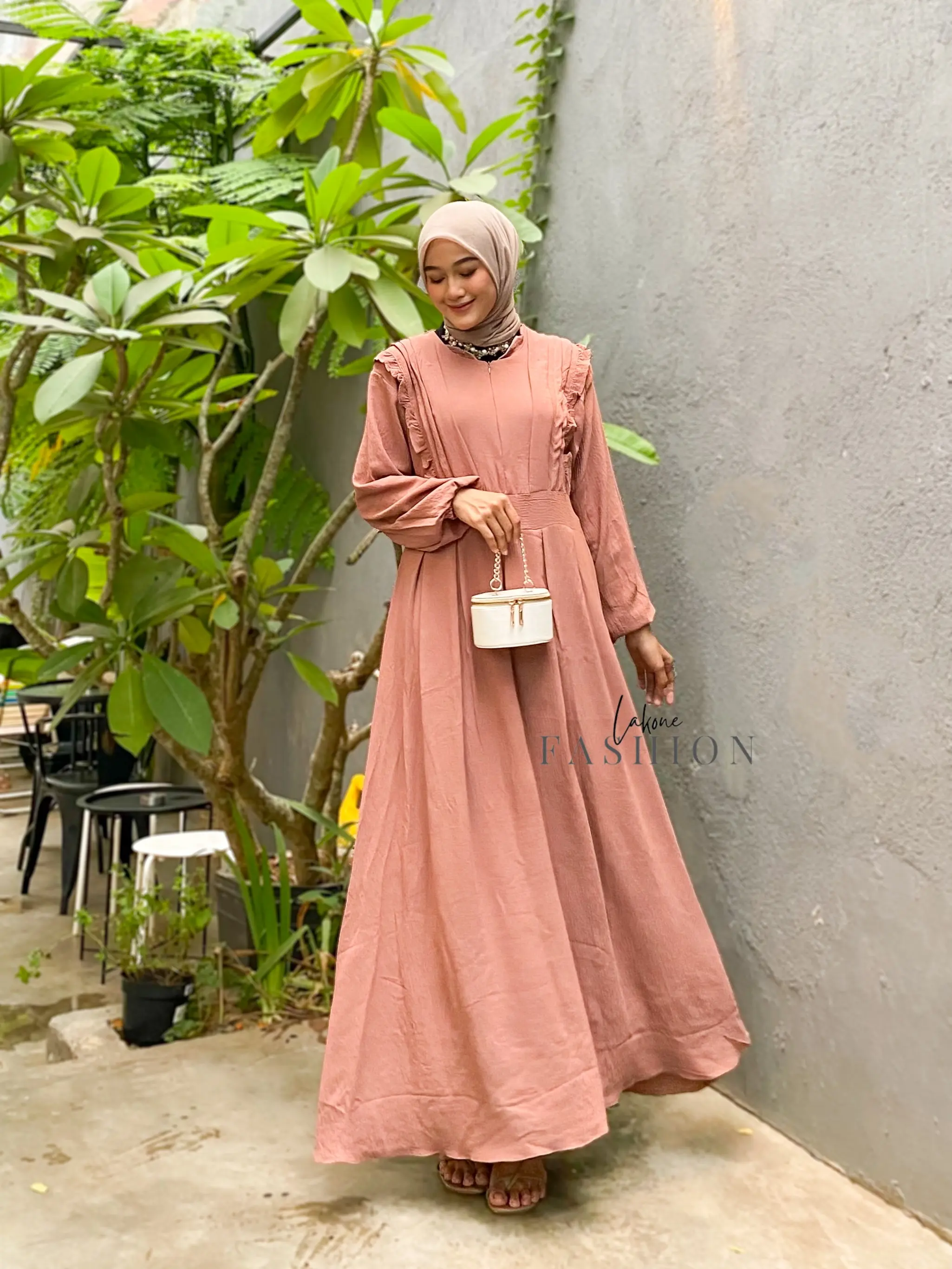 GAMIS CRINGKLE AIRFLOW - NADHILA DRESS MUSLIM WANITA POLOS PREMIUM Panjang Wudhu Crinkle