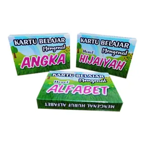 flash card Kartu pintar belajar mengenal huruf alfabet hijaiyah angka hewan sayur dan buah untuk hadiah anak Toys