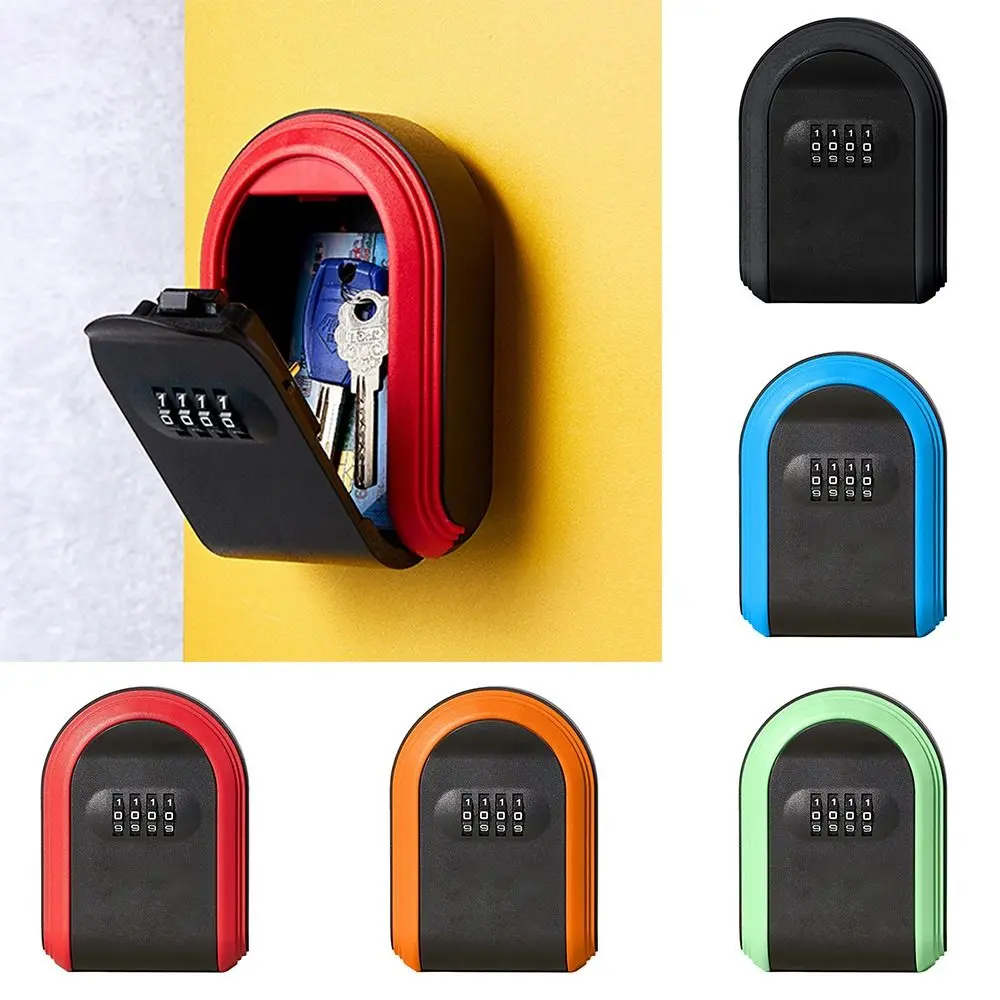 High quality Key Lock Box,Wall Mounted Indoor Outdoor Code Box By Lock Key Security Storage Case 4 Digit Combination Lock Key Safe Box
