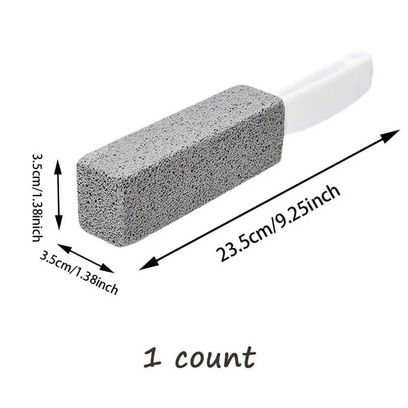 Pumice Toilet Cleaning Brush, 1/2/5 Counts Plastic Toilet Stain Bathroom Scar Cleaning Brush, Yellow Scale Powerful Pumice Brush 1