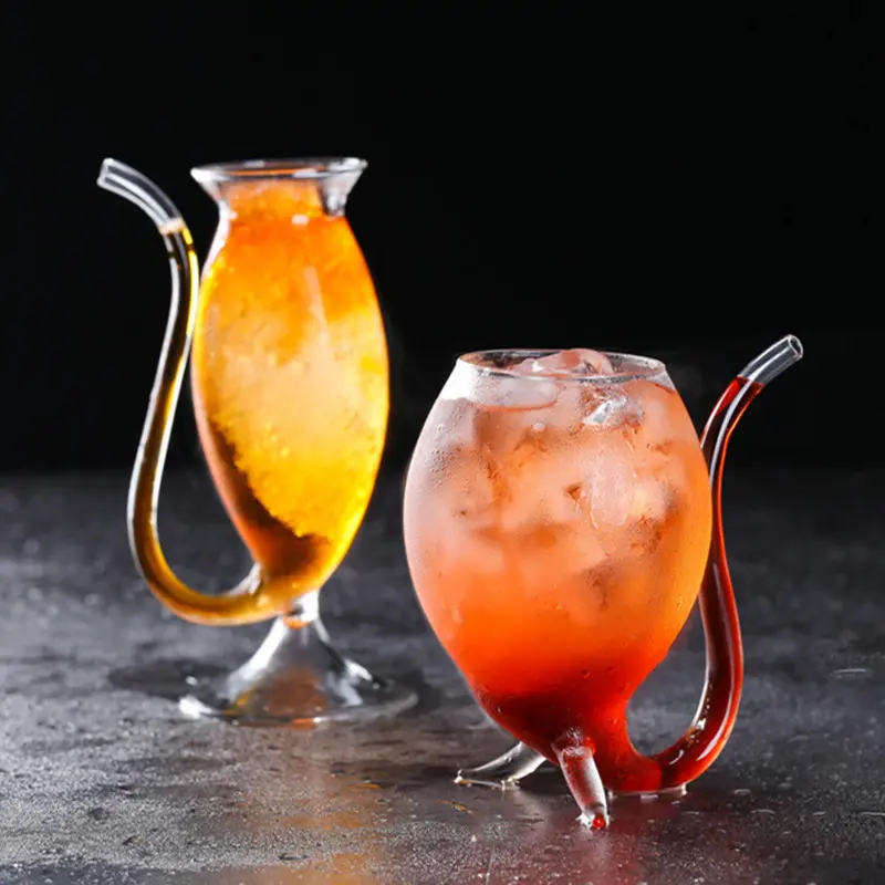 Cốc Thủy Tinh Rơm, Thiết Kế Sáng Tạo Bắc Âu, Thích Hợp Cho Đồ Uống Lạnh Như Rượu, Nước Trái Cây, Tiệc Cocktail Phân Tử, Cốc Rượu Cá Nhân Hóa, Cốc Thủy Tinh Bar 2