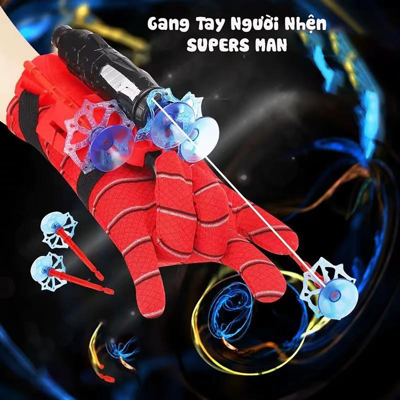 Đồ chơi bắn tơ người nhện - găng tay người nhện có giác hút dính đồ vật cự ly 5M Toy