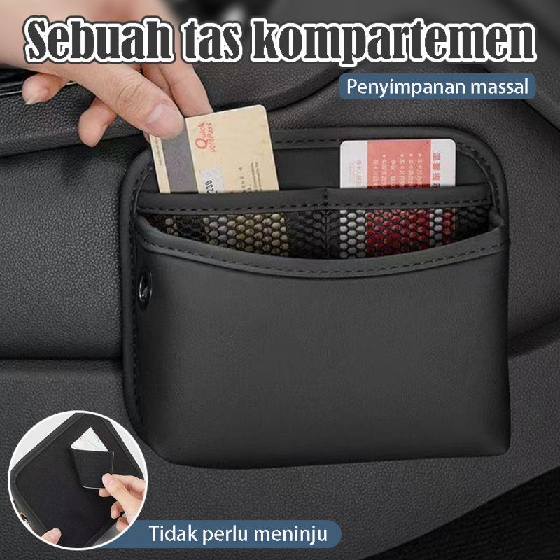 Car Seat Pocket Holder Side Organizer Multifungsi Storage Box Kotak Penyimpanan Multifungsi Tempat Hp Saku Kursi Mobil Tempel Stowing Tidying