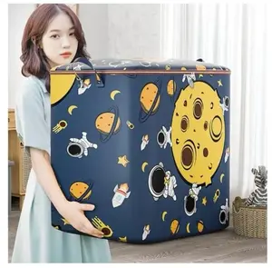 Tempat Penyimpanan Pakaian Dan Selimut Clothing Storage Basket Jumbo 100L Keranjang Baju Laundry Mainan