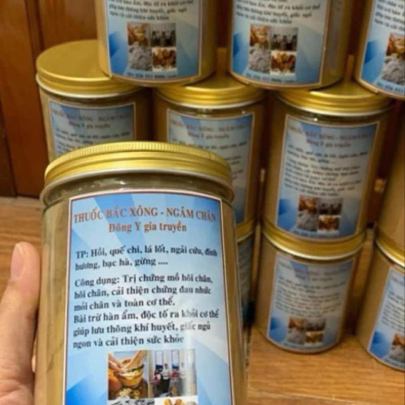 Bột Ngâm Chân Thảo Dược Giúp Thư Giãn Khử Mùi Hôi Chân - Thành Phần Quế, Đại Hồi, Thiên Niên Kiện, Bạc Hà, Gừng, Lá Lốt, Ngải Cứu - Đường 1
