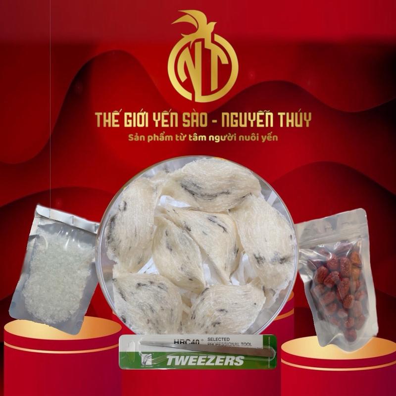 50gr tổ yến thô ít lông + TẶNG: táo đường nhíp