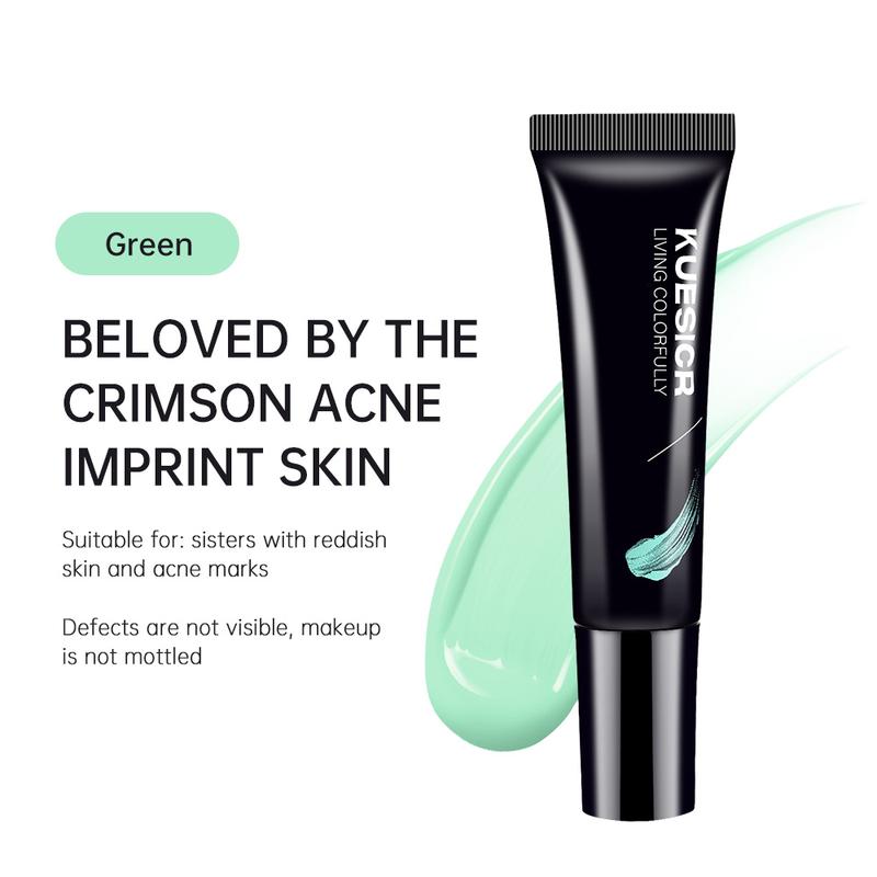 Product Introduction of KUESICR Full Coverage Isolation Cream, Makeup Base Milk, Waterproof And Long-lasting 10g, Medium Purple Green Skin Tone, Bare Face Cream Color Flawless 23