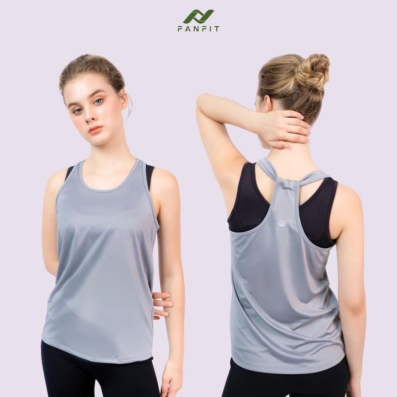  Áo tank top thể thao nữ tập Gym Yoga Pilates TYM TTWT002 - Form rộng cách điệu cổ áo - FANFIT Sport Tập Yoga Tập Thể Dục 