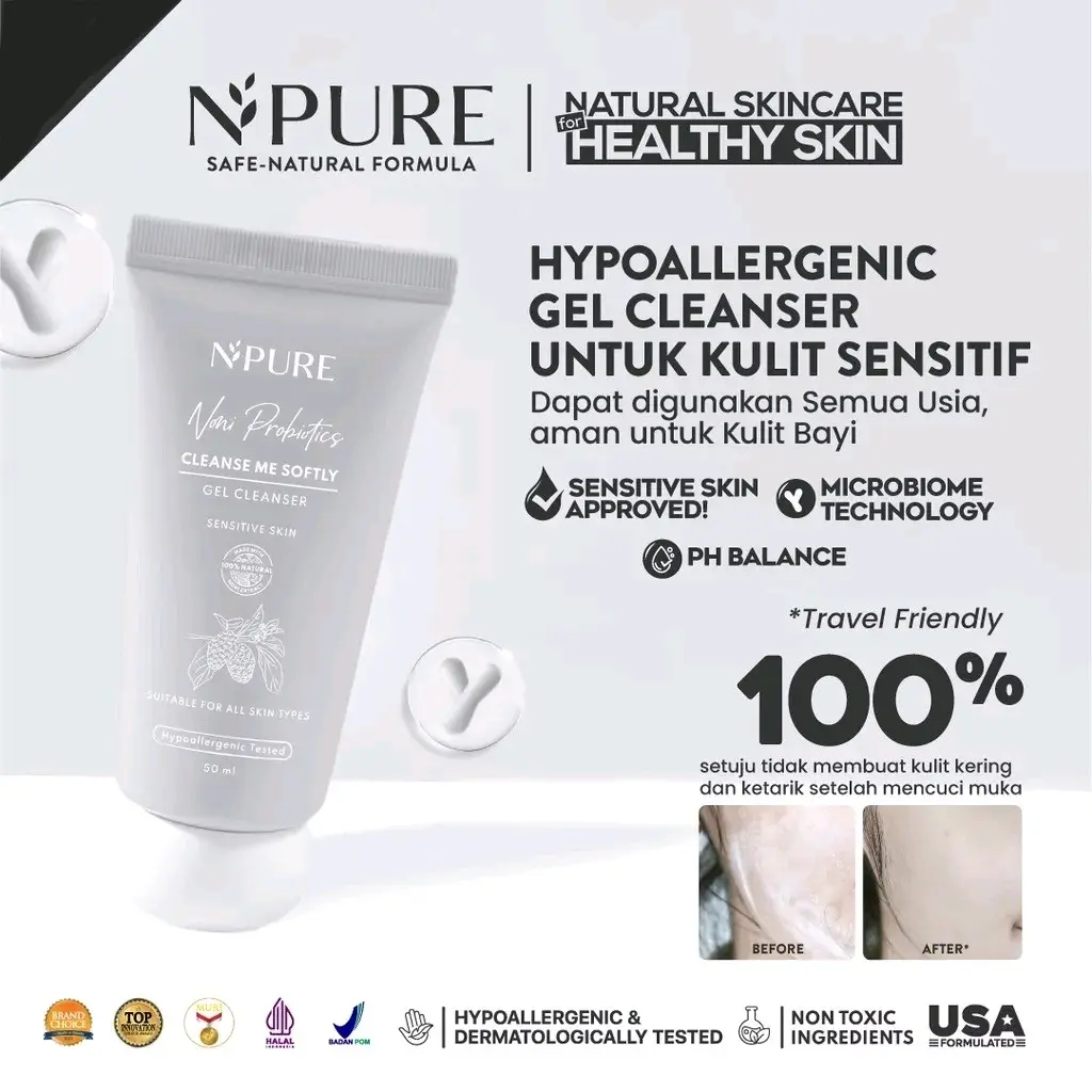 Npure Noni Probiotics Cleanse Me Softly Gel Cleanser 50ml