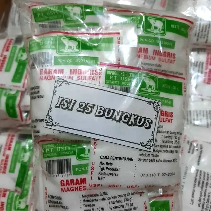 Garam Epsom eceran / GARAM INGGRIS CAP GAJAH ASLI 2