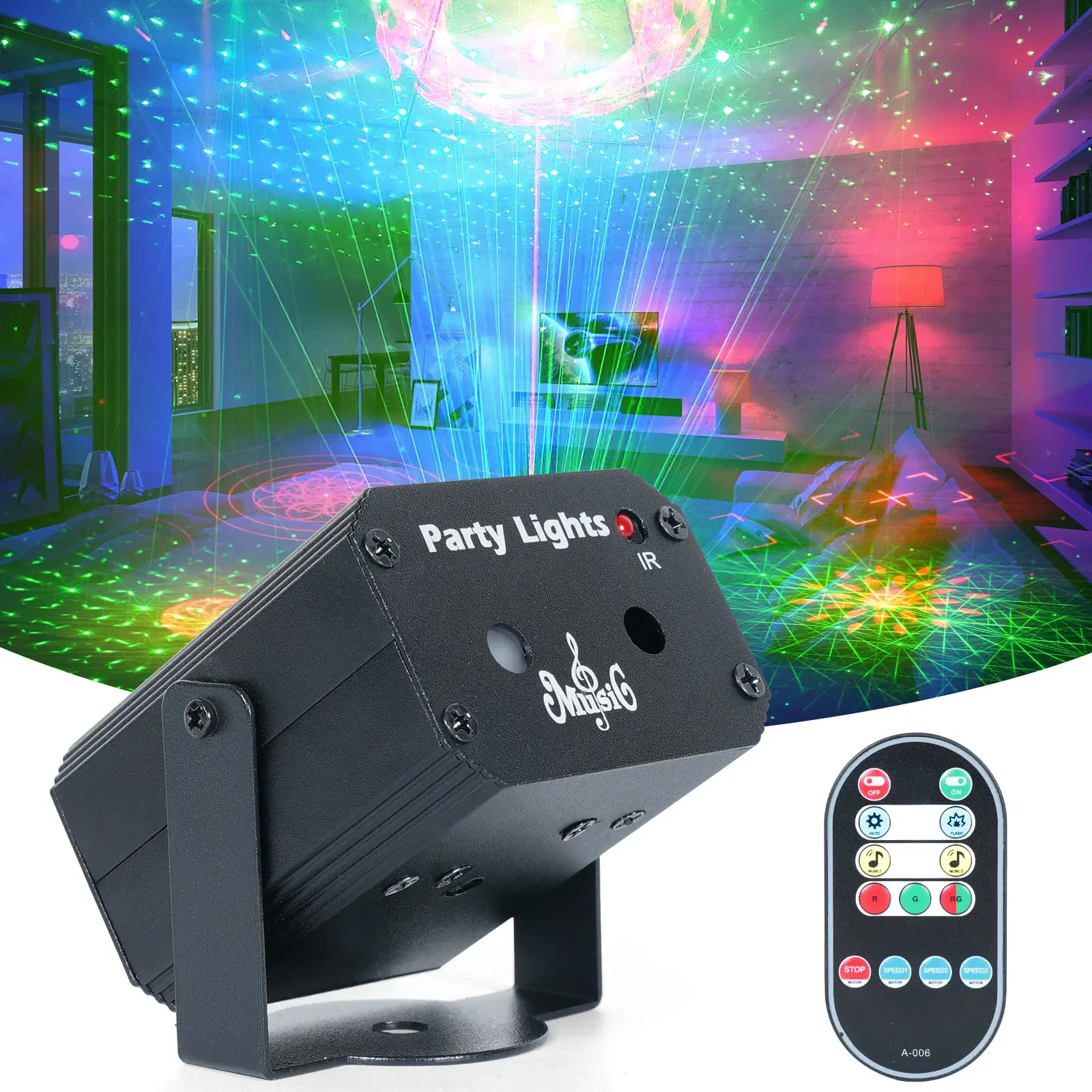 Mini Lights Led Laser Projector Lamp For Stage Party Wedding Disco Remote Control Rg Green Laser Dj Light