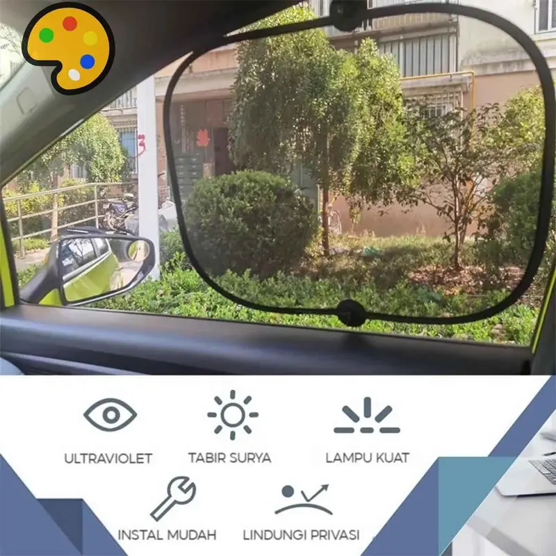 1/2/5pcs Set of Car Sunshade UV Protection Car Curtain, Car Window Sun Shield, Glass Protector Against Glare and Heat - Ideal for Car Owners and Resellers.pain 4