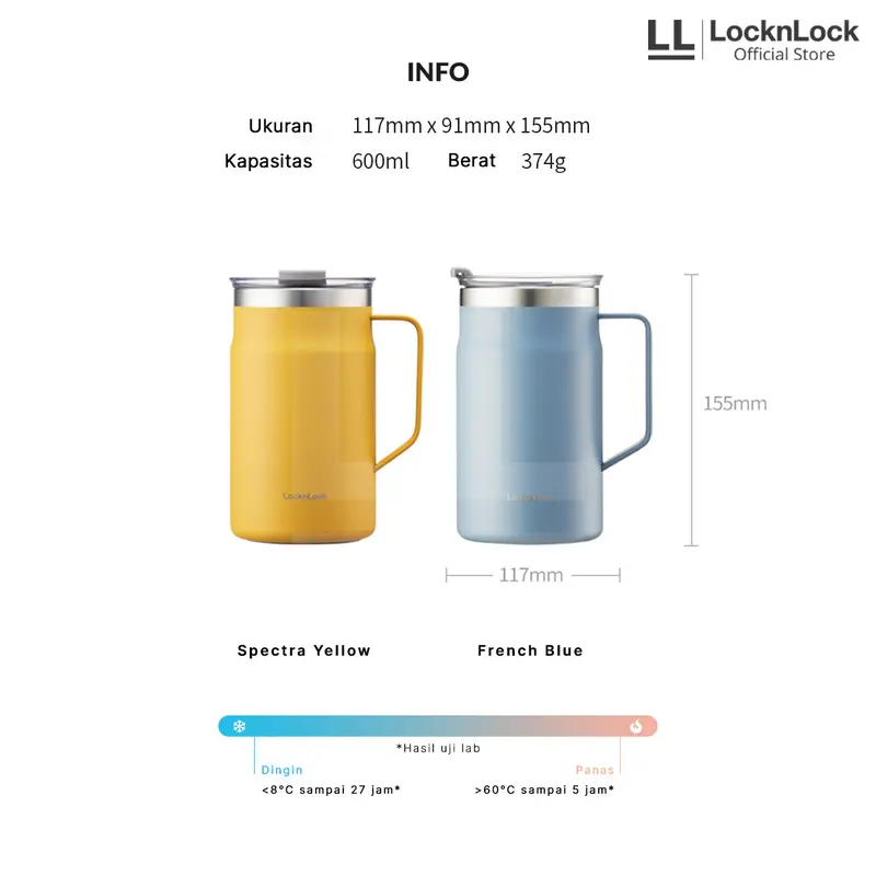 LocknLock Tumbler Metro Mug 600ml 8