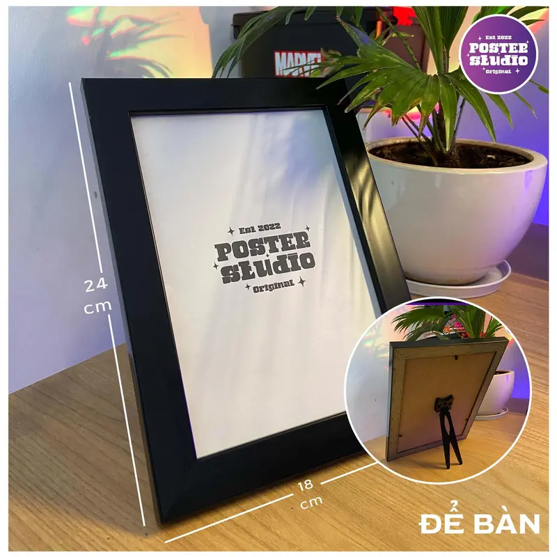 Khung ảnh poster Jude Bellingham gồm 2 kích thước để bàn A5 (18cm x 24cm), treo tường A4 (24cm x 35cm) Decor Decor Phòng 6