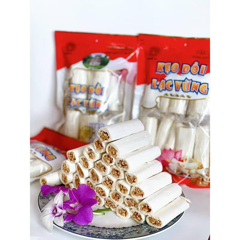 Combo 4 gói Kẹo dồi lạc vừng 1kg - gói 250gr - Ăn vặt tuổi thơ
