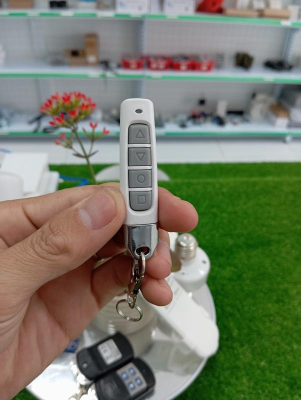 Điều khiển cửa cuốn học lệnh tần số 433 mã cố định, kiểu Ngón tay nhỏ gọn