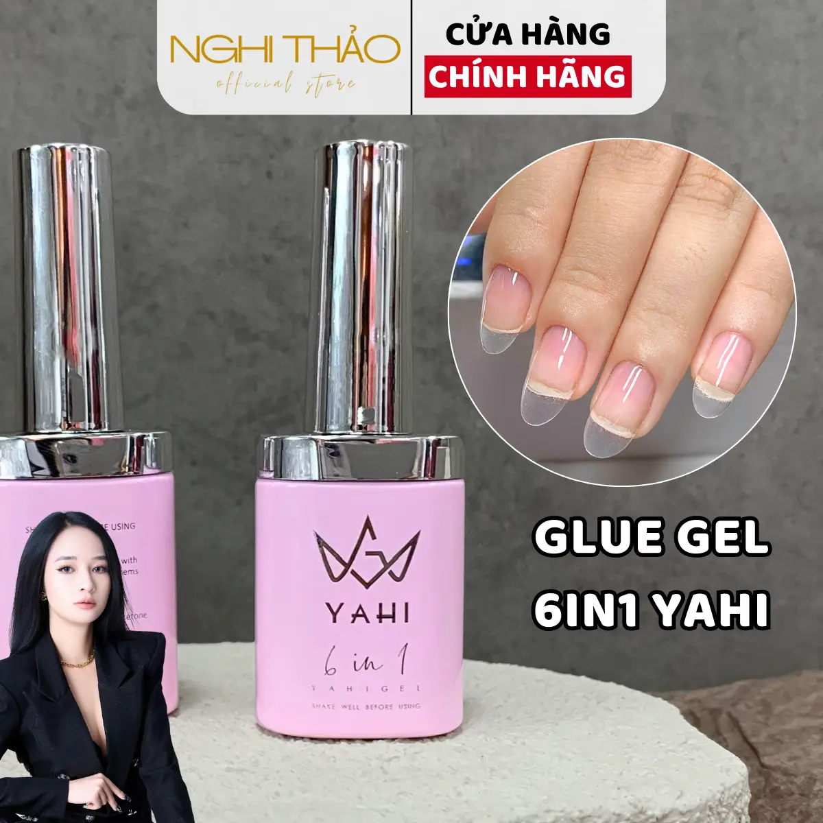 Glue gel gắn móng úp YAHI 6 in 1