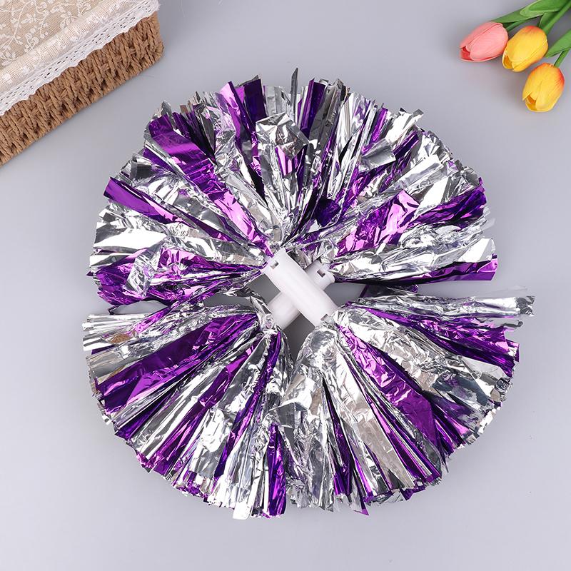 Product Introduction of Handle Style Cheerleader Pom Poms Metallic Streamer Sport Match Vocal Dance Party Concert Decorator Props Club Supply 28