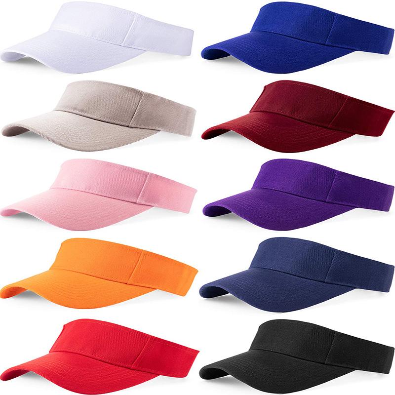 Tennis Caps Unisex Men Women Summer Sun Hat Solid Color Breathable Sun Protection Outdoor Fishing Cycling Running Visor Caps 5