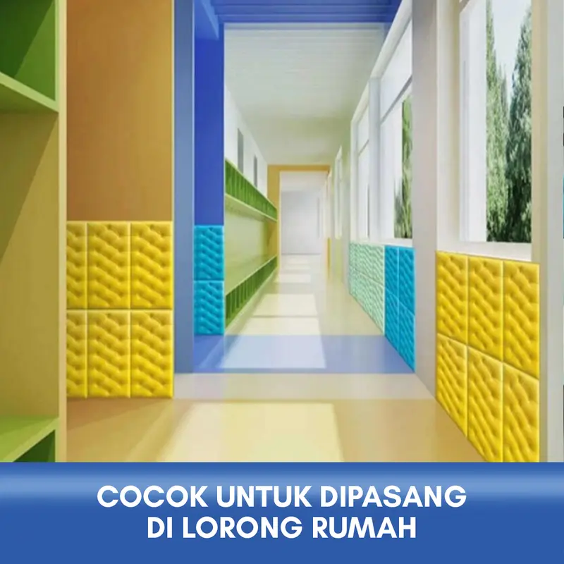 ISI 5 PCS !!! Wallpaper 3D Foam Kedap Suara Tahan Air Headboard Bed Wallfoam Empuk / Wallpaper Headboard Kamar Room 6