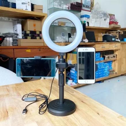 Đèn Livestream size 16 Hỗ Trợ Chụp Ảnh Make up Trang Điểm nhiều Chế Độ Sáng