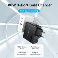 Gambar Vention Charger GaN 3 Port 100W Adaptor Fast Charger PD QC dari Vention Authorized Store Kota Administrasi Jakarta Barat 5 Tokopedia