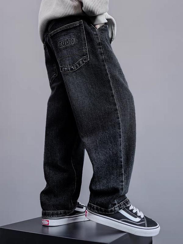 Quần Jean Xuông Hiphop GUON VàTúi Hộp GOLFER HI Cho Bé - Dòng Sản Phẩm Mới Nhất Dáng Xuông Chất Đứng Fom Màu Đen Chất Liệu Bò Sz10-Sz15 quan ring trai 46ki đồ đi đám cưới 13 tuổi boy phố trẻ em