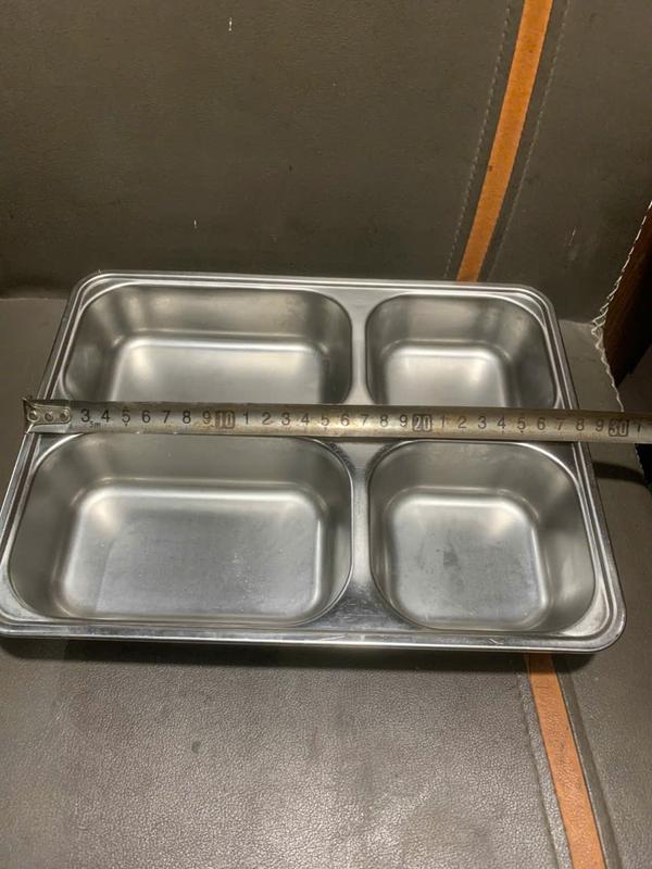 [THANH LÝ] KHAY CƠM INOX 304 SÂU LÒNG 4,5cm HÀNG LOẠI 1 1