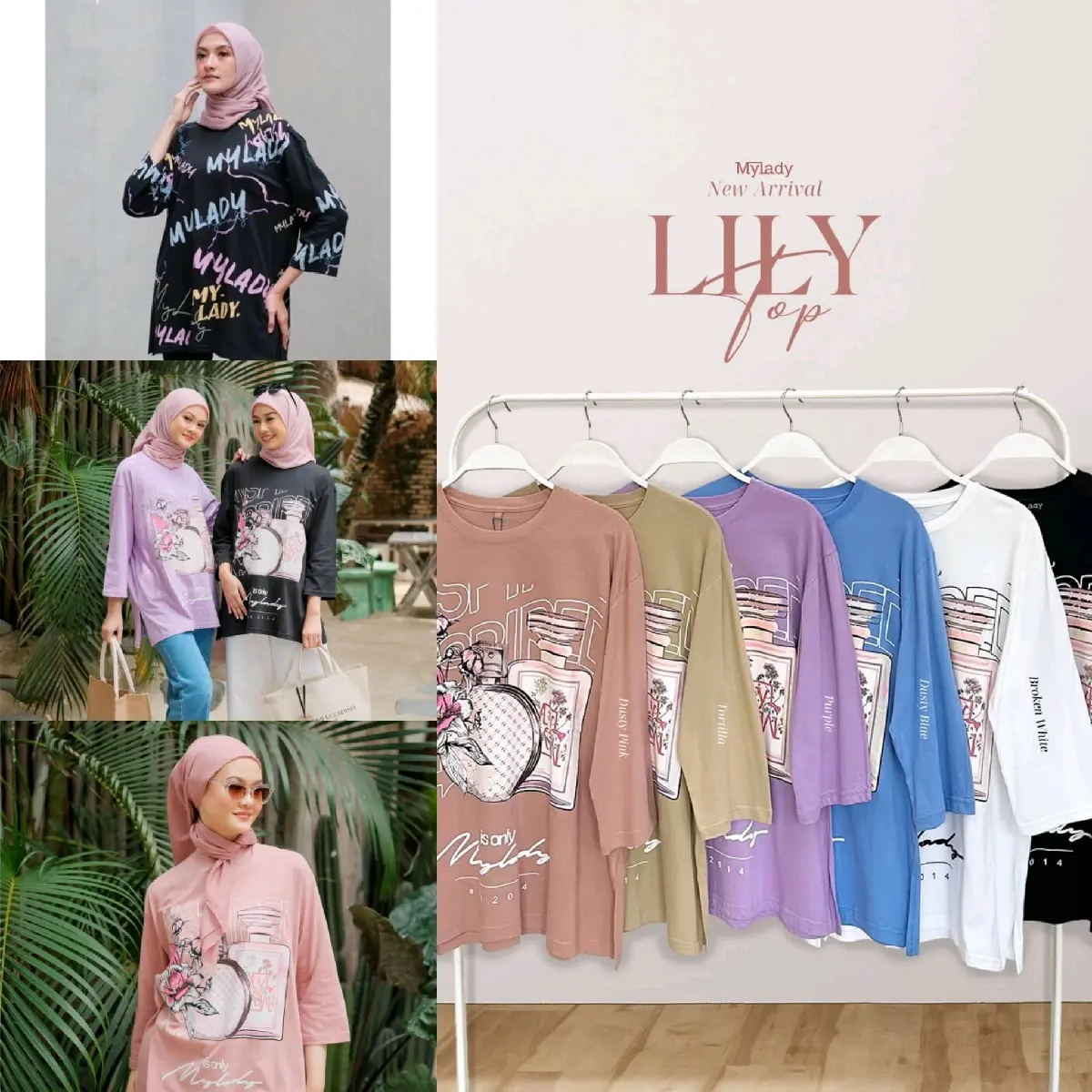NIKI TOP T-SHIRT HITAM KEKINIAN BY MY LADY ORIGINAL