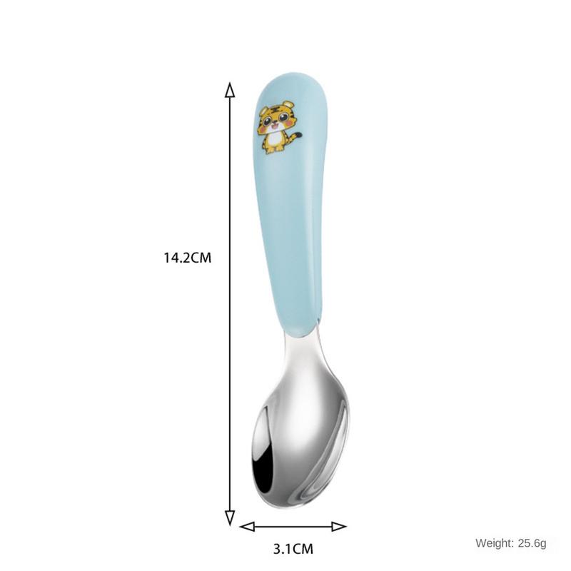 Product Introduction of Bộ Đồ Ăn Hoạt Hình Cho Trẻ Em, 3 Cái, Bao Gồm Nĩa Và Thìa, Được Làm Bằng Thép Không Gỉ 304, Thích Hợp Cho Bé Bú Và Bổ Sung Thực Phẩm, Thìa Tập Luyện Cho Trẻ Sơ Sinh 30